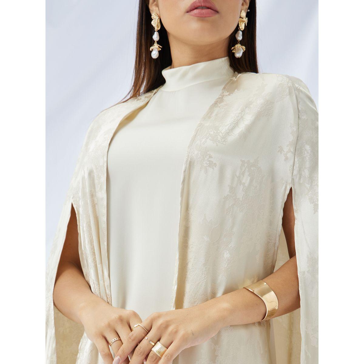 طقم منسق من فستان ستان وعباية بنمط كيب-women-arabicclothing-abayas-image-4