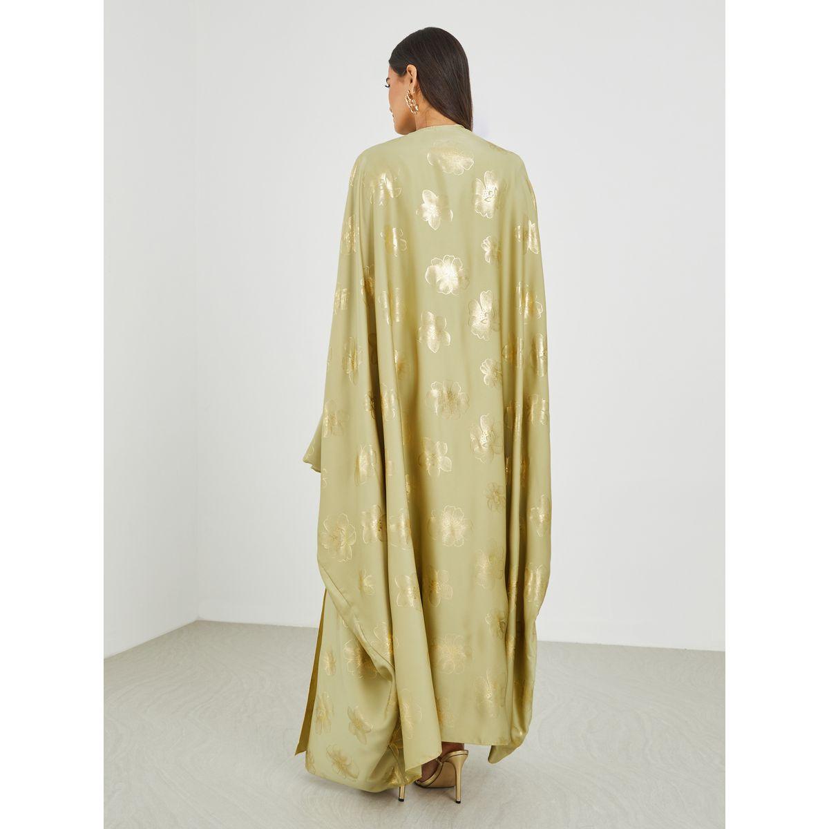 عباية ساتان بنمط كيب وفستان طويل مع حزام-women-arabicclothing-abayas-image-5