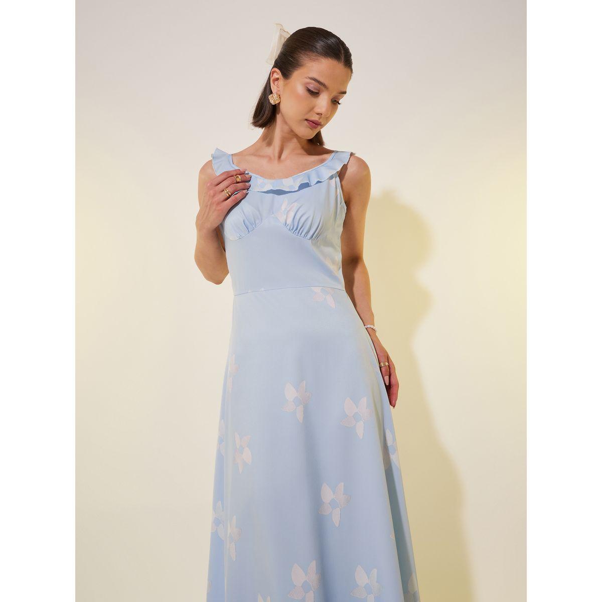 فستان طويل مطبع بالكامل مع تفاصيل كشكش-women-clothing-dresses-image-3