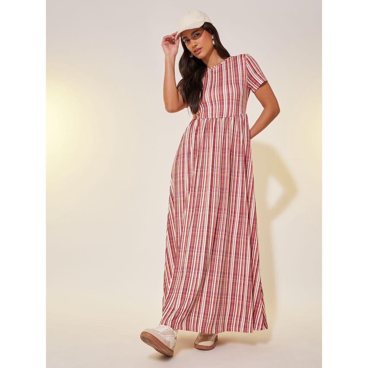 Styli All-Over Print Short Sleeve A-Line Maxi Dress-women-clothing-dresses-image-1