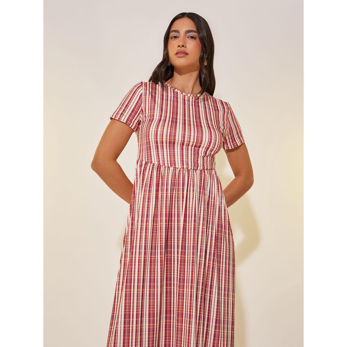 فستان طويل مطبع بالكامل مع أكمام قصيرة-women-clothing-dresses-image-3