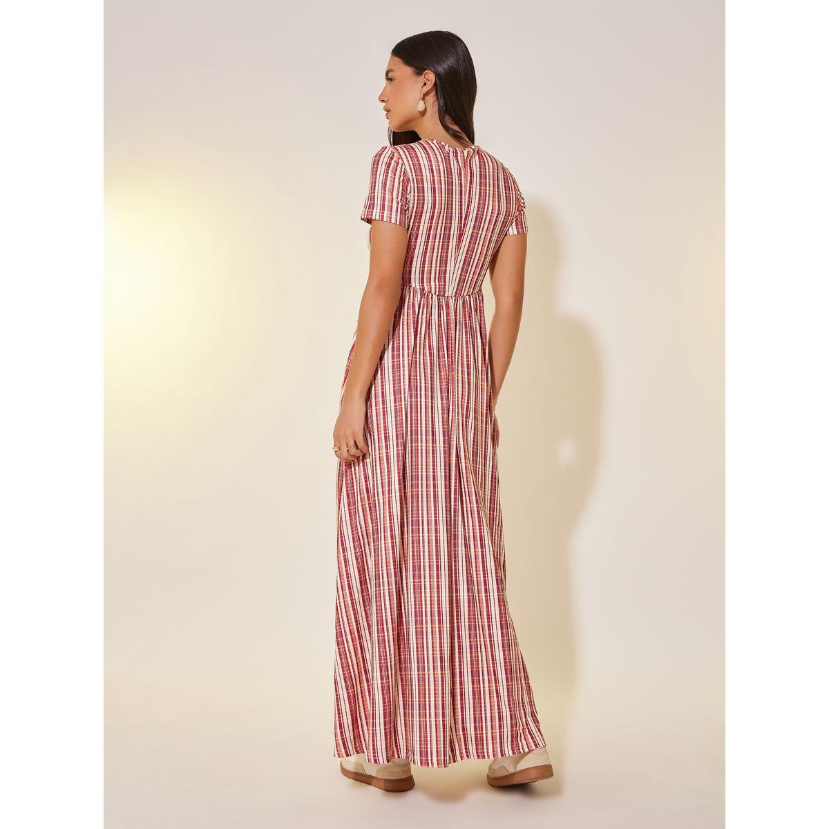فستان طويل مطبع بالكامل مع أكمام قصيرة-women-clothing-dresses-image-5
