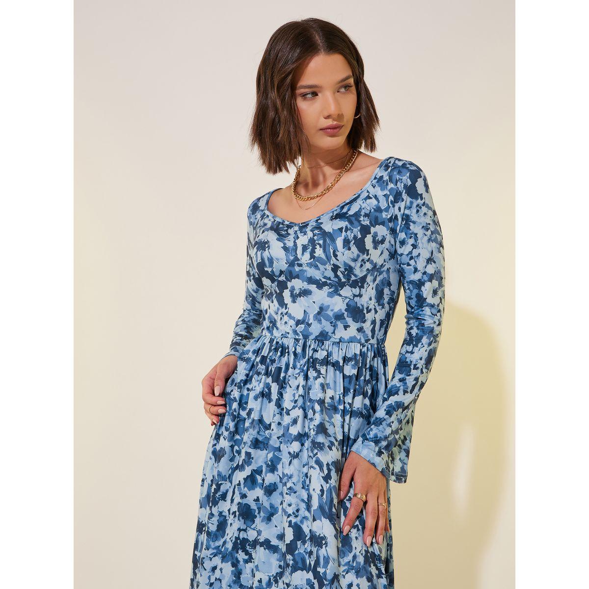 Styli Floral Print Long Sleeve A-Line Maxi Dress-women-clothing-dresses-image-3