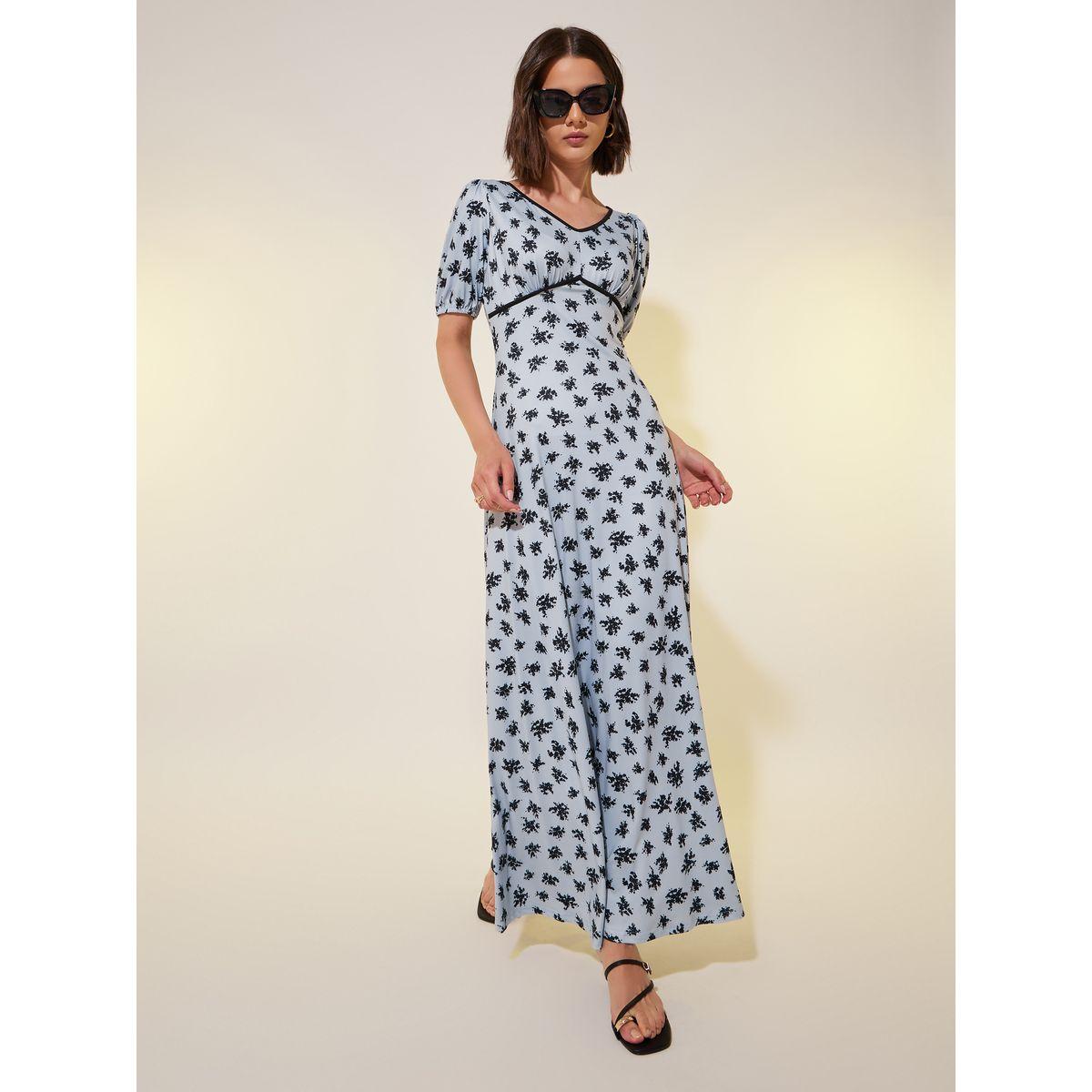 فستان طويل مطبع بزهور مع حافة واسعة-women-clothing-dresses-image-3