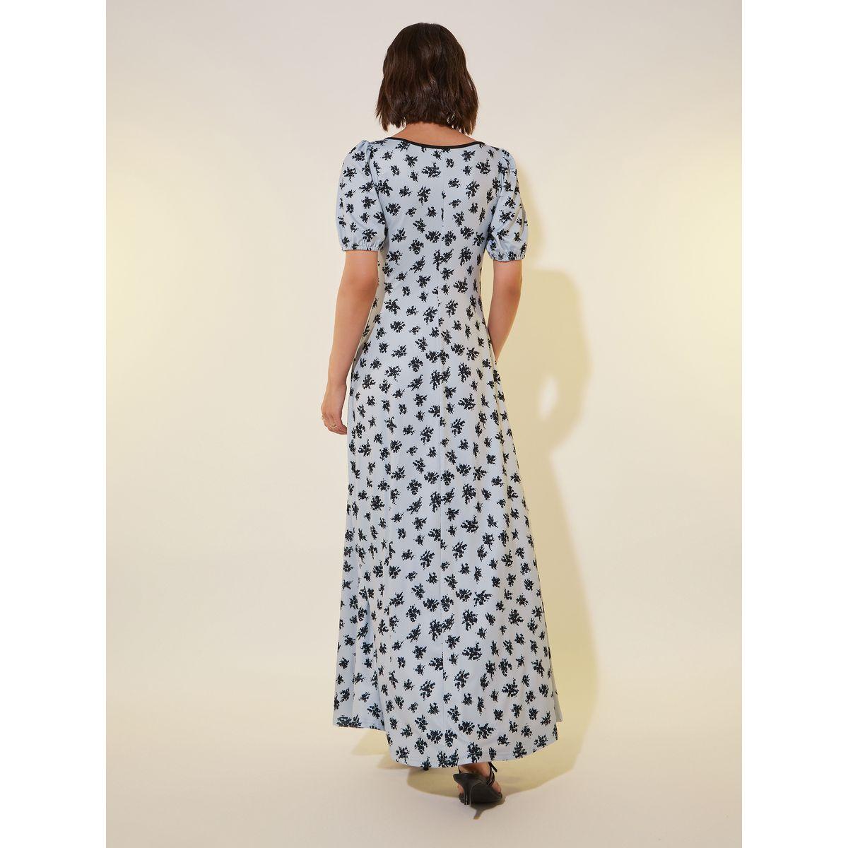 Styli Floral Print V Neck A-Line Maxi Dress-women-clothing-dresses-image-6