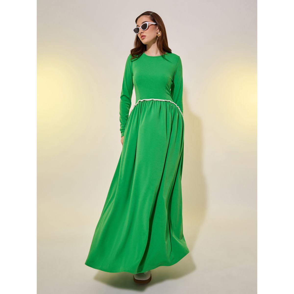 فستان طويل مزين بلؤلؤ صناعي وأكمام طويلة-women-clothing-dresses-image-1