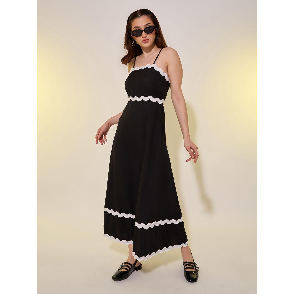 فستان ميدي سادة بتفاصيل دانتيل-women-clothing-dresses-image-2