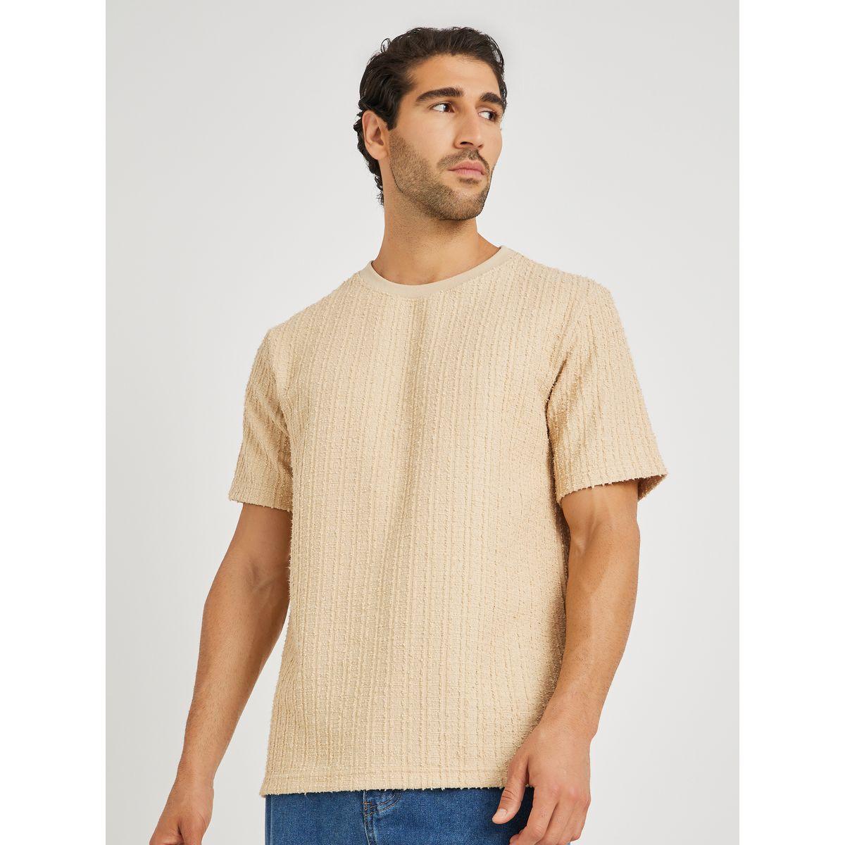Styli Solid Vertical Textured Oversized T-Shirt-men-clothing-tshirtsandpolos-tshirts-image-1