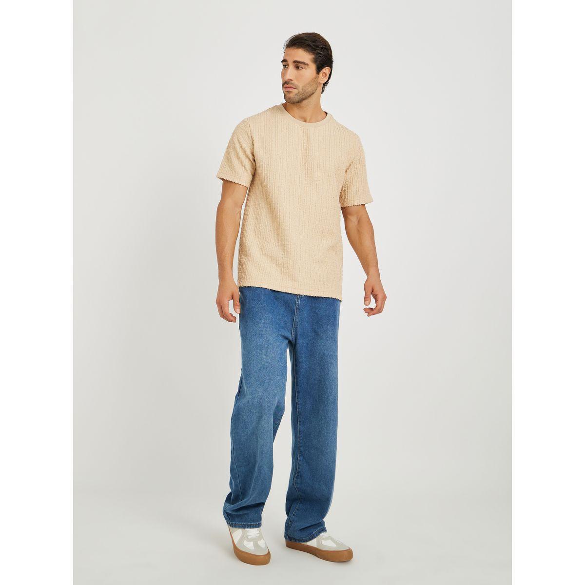 Styli Solid Vertical Textured Oversized T-Shirt-men-clothing-tshirtsandpolos-tshirts-image-2