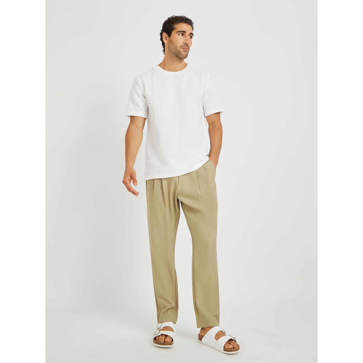 Styli Solid Vertical Textured Oversized T-Shirt-men-clothing-tshirtsandpolos-tshirts-image-2