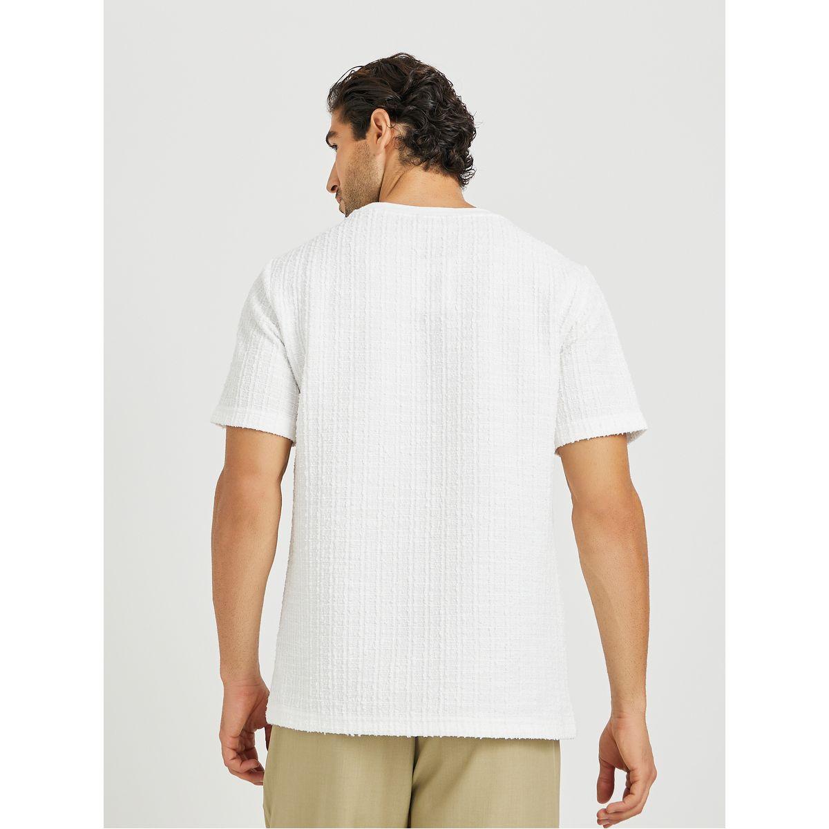 Styli Solid Vertical Textured Oversized T-Shirt-men-clothing-tshirtsandpolos-tshirts-image-4