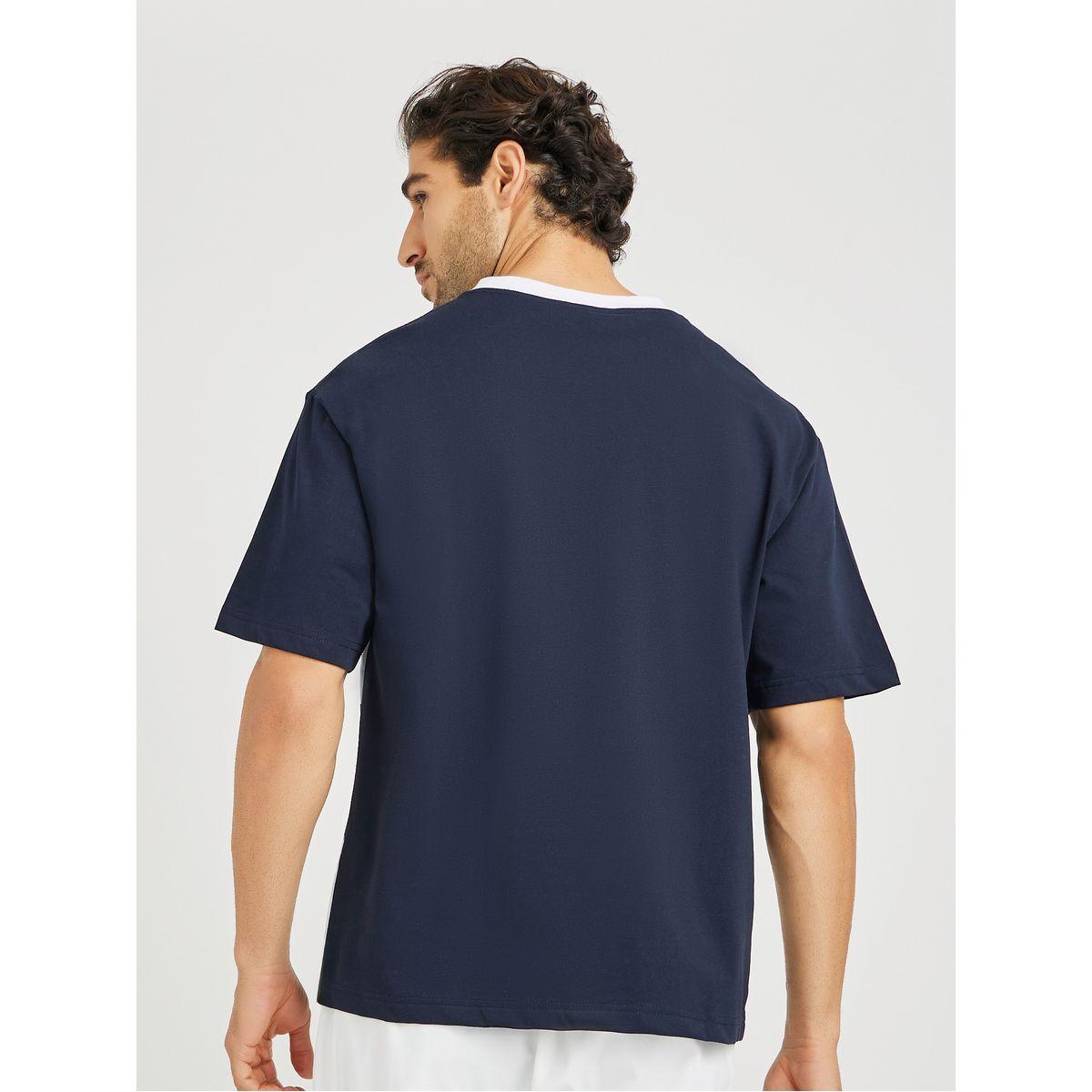 Styli Text Print Micro Pique Boxy Fit Varsity T-Shirt-men-clothing-tshirtsandpolos-tshirts-image-4