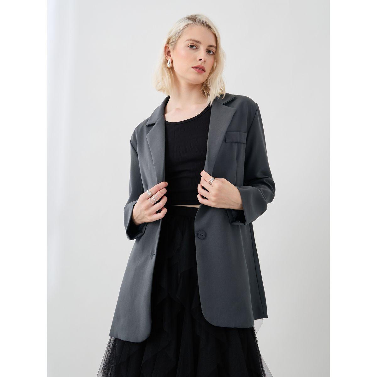 Styli Solid Long Sleeve Front Button Blazer-women-clothing-coatsandjackets-blazers-image-2