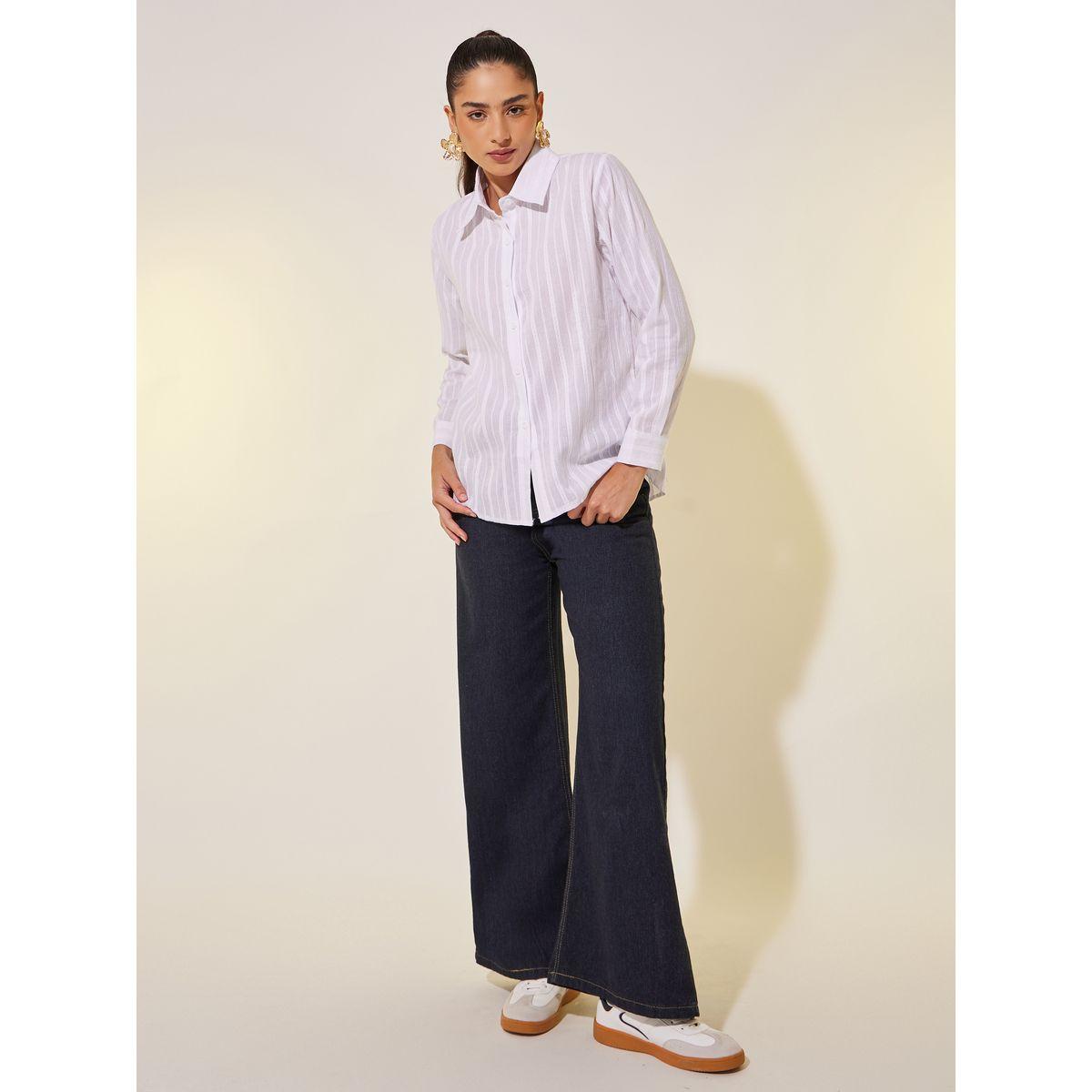 بلوزة بقصة عادية وأكمام طويلة-women-clothing-shirtsandblouses-shirts-image-2