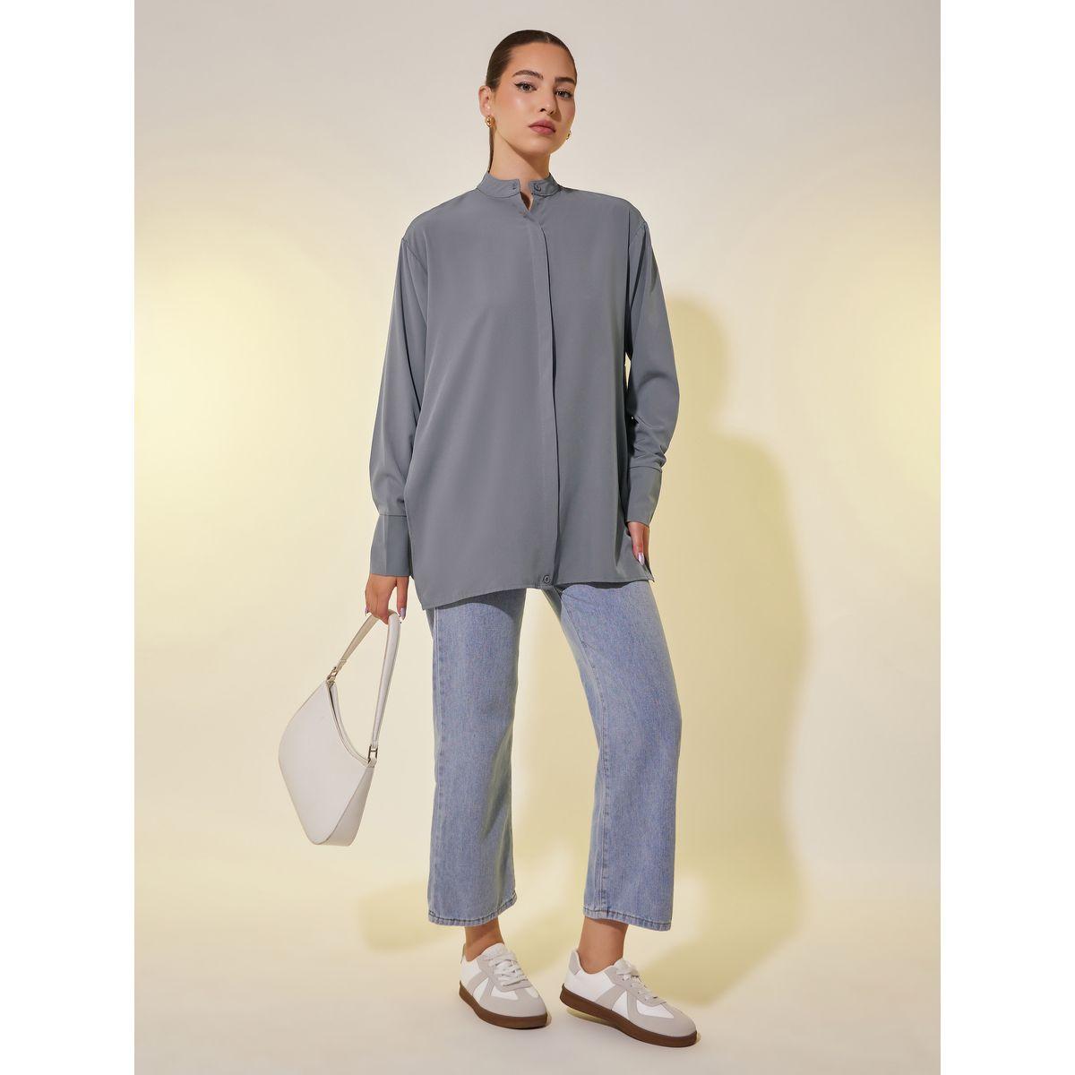 Styli Solid Long Sleeve Oversized Shirt-women-clothing-shirtsandblouses-shirts-image-2