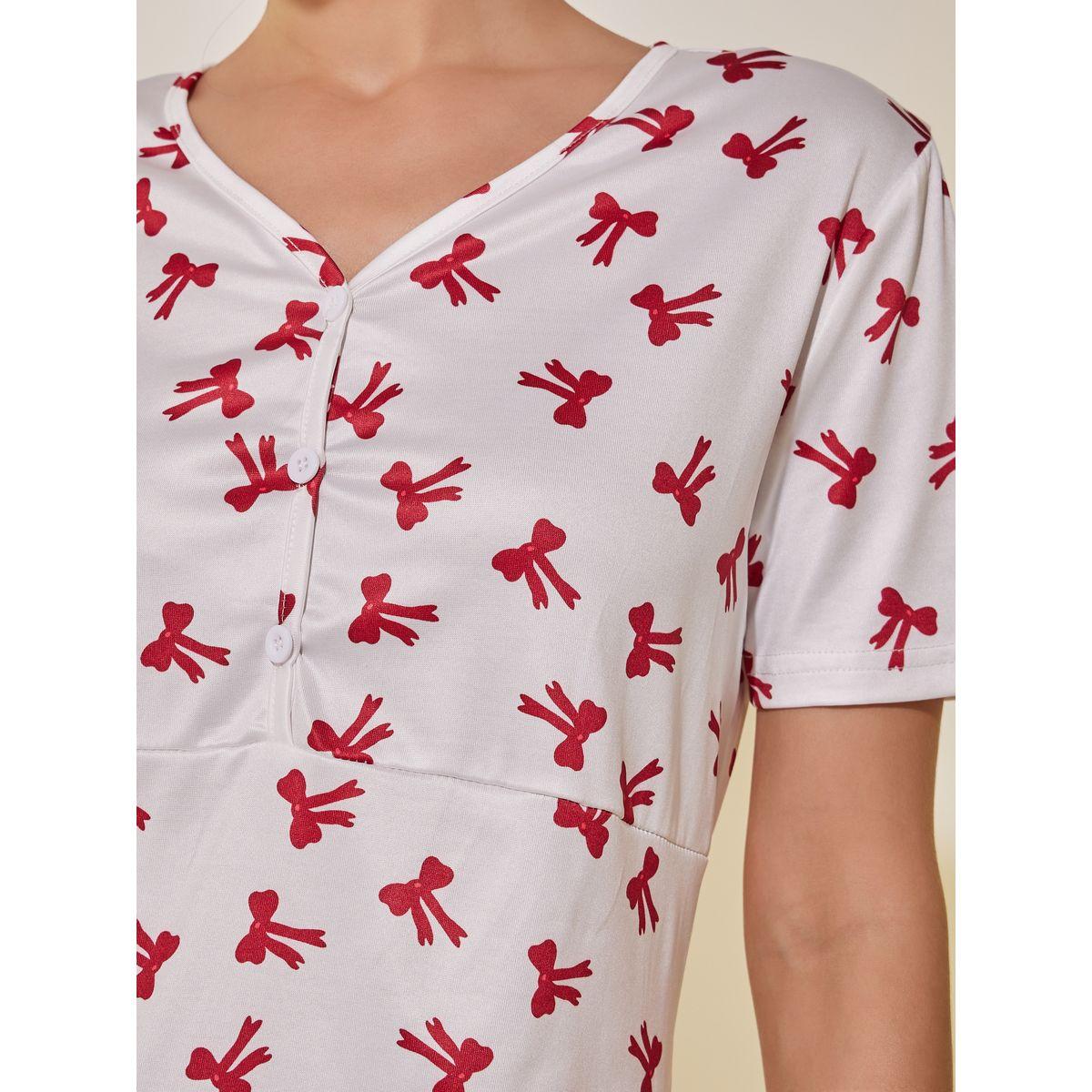 Styli Graphic Print Short Sleeve T-Shirt and Shorts Pyjama Set-women-clothing-nightwear-pyjamas-shortsets-image-3