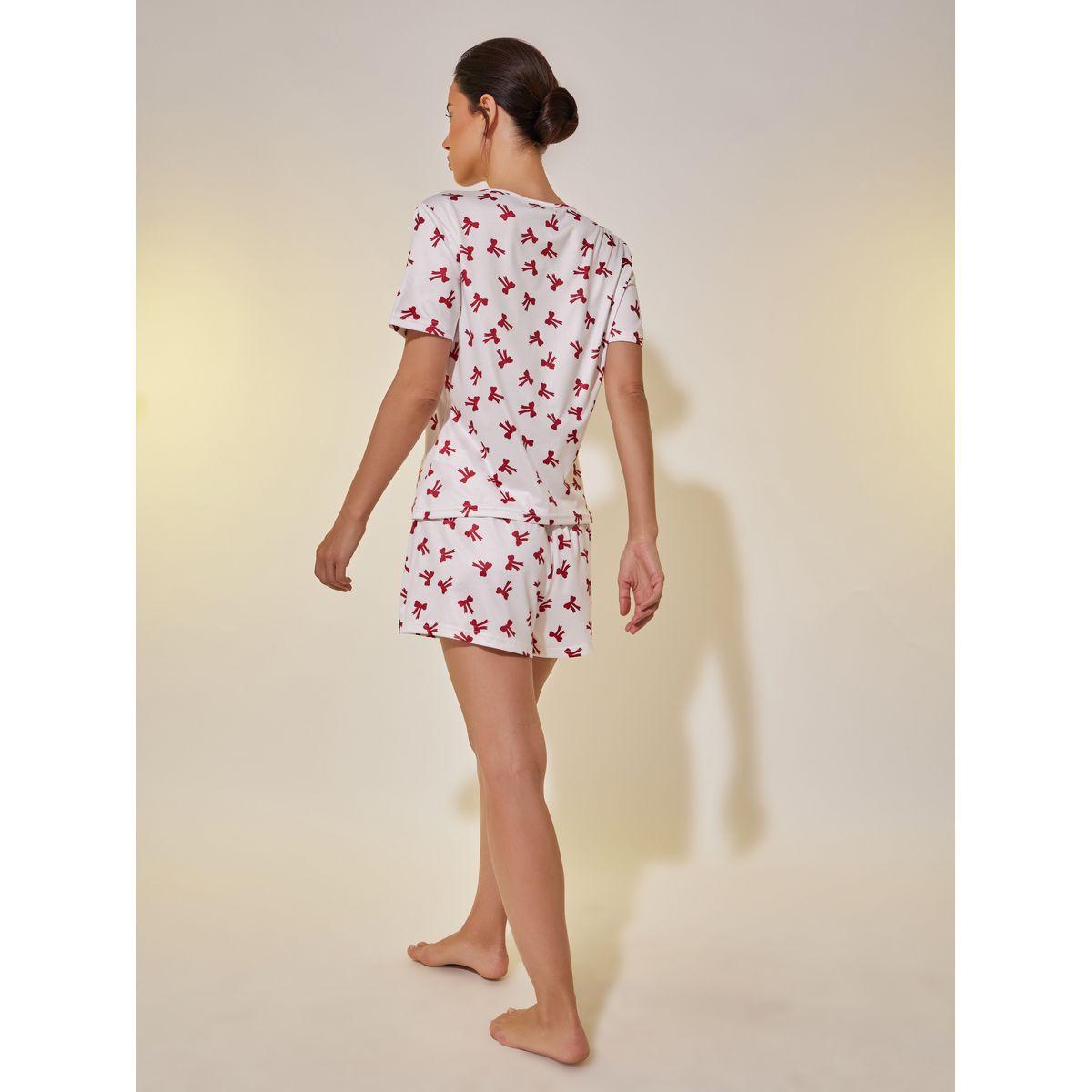 Styli Graphic Print Short Sleeve T-Shirt and Shorts Pyjama Set-women-clothing-nightwear-pyjamas-shortsets-image-5