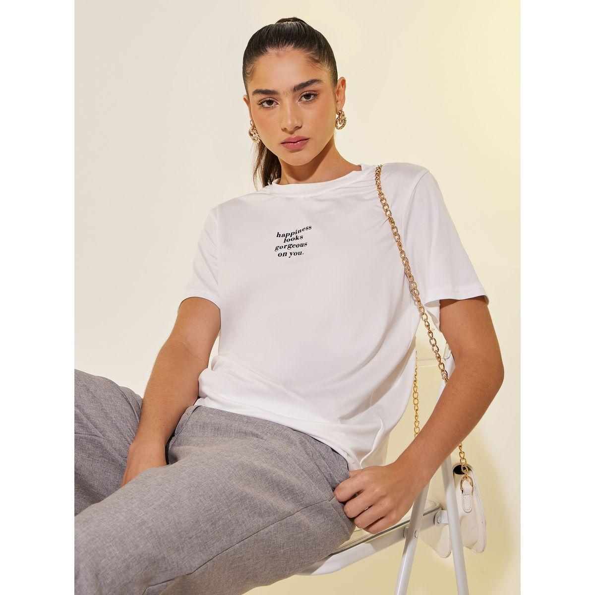 Styli Slogan Print Round Neck Regular Fit T-Shirt-women-clothing-tshirts-image-1