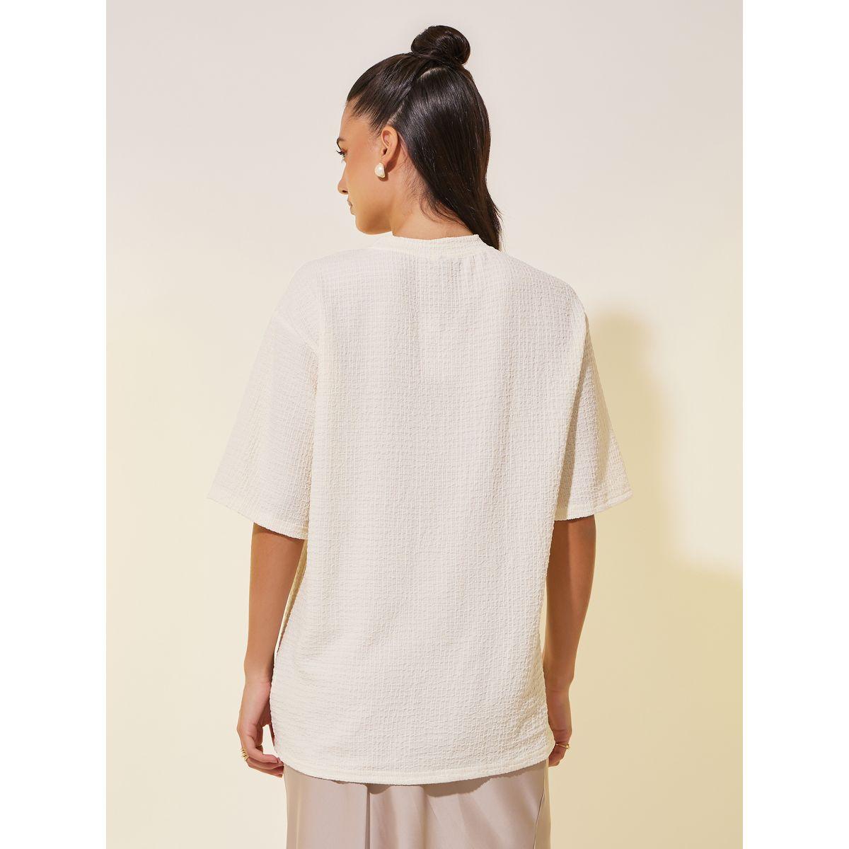 تيشيرت بقصة عادية وياقة دائرية-women-clothing-tshirts-image-5