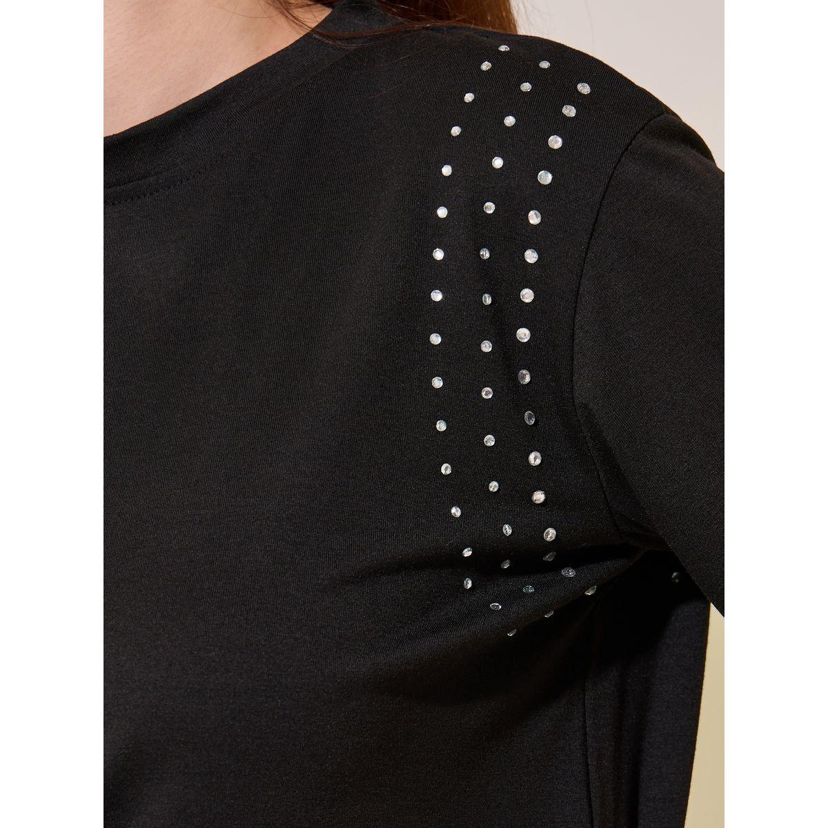 تيشيرت بأكمام قصيرة وقصة عادية-women-clothing-tshirts-image-3