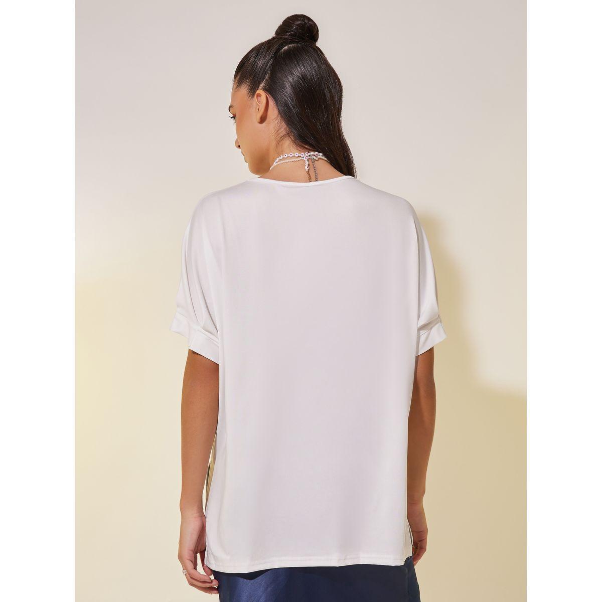 Styli Solid Round Neck Oversized T-Shirt with Side Slits-women-clothing-tshirts-image-5