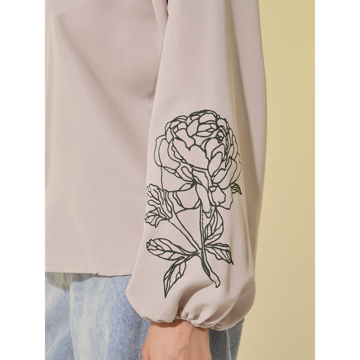 بلوزة بأكمام بالون وطبعة زهور-women-clothing-shirtsandblouses-shirts-image-3