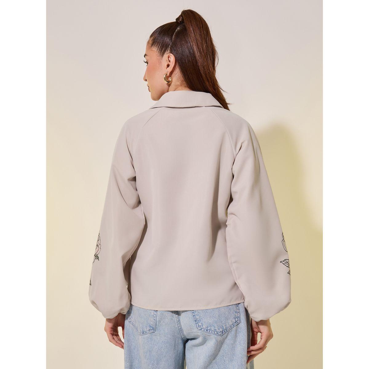 بلوزة بأكمام بالون وطبعة زهور-women-clothing-shirtsandblouses-shirts-image-4