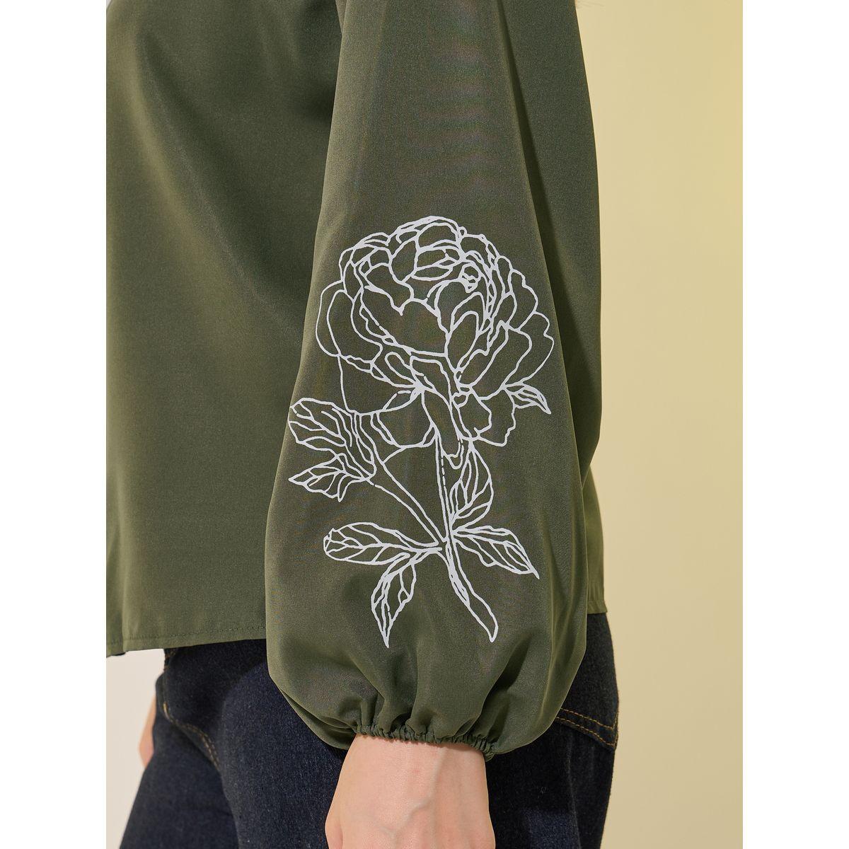 Styli Balloon Sleeve Graphic Print Shirt-women-clothing-shirtsandblouses-shirts-image-3