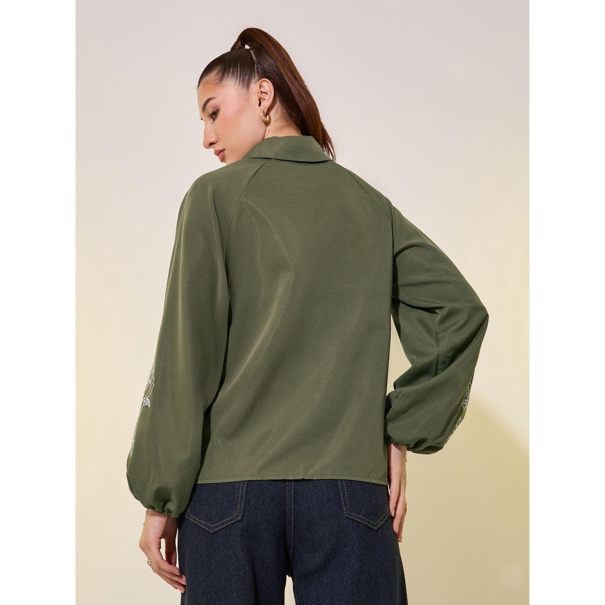 بلوزة بطبعة جرافيك وأكمام بالون-women-clothing-shirtsandblouses-shirts-image-4