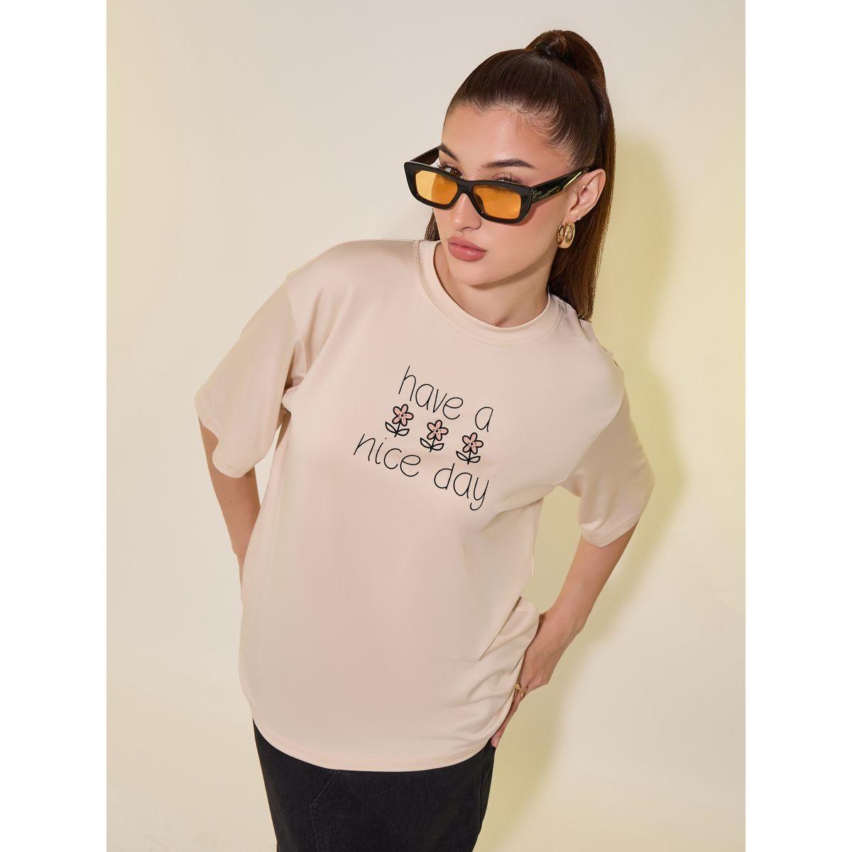 Styli Slogan Print Round Neck Oversized T-Shirt-women-clothing-tshirts-image-1