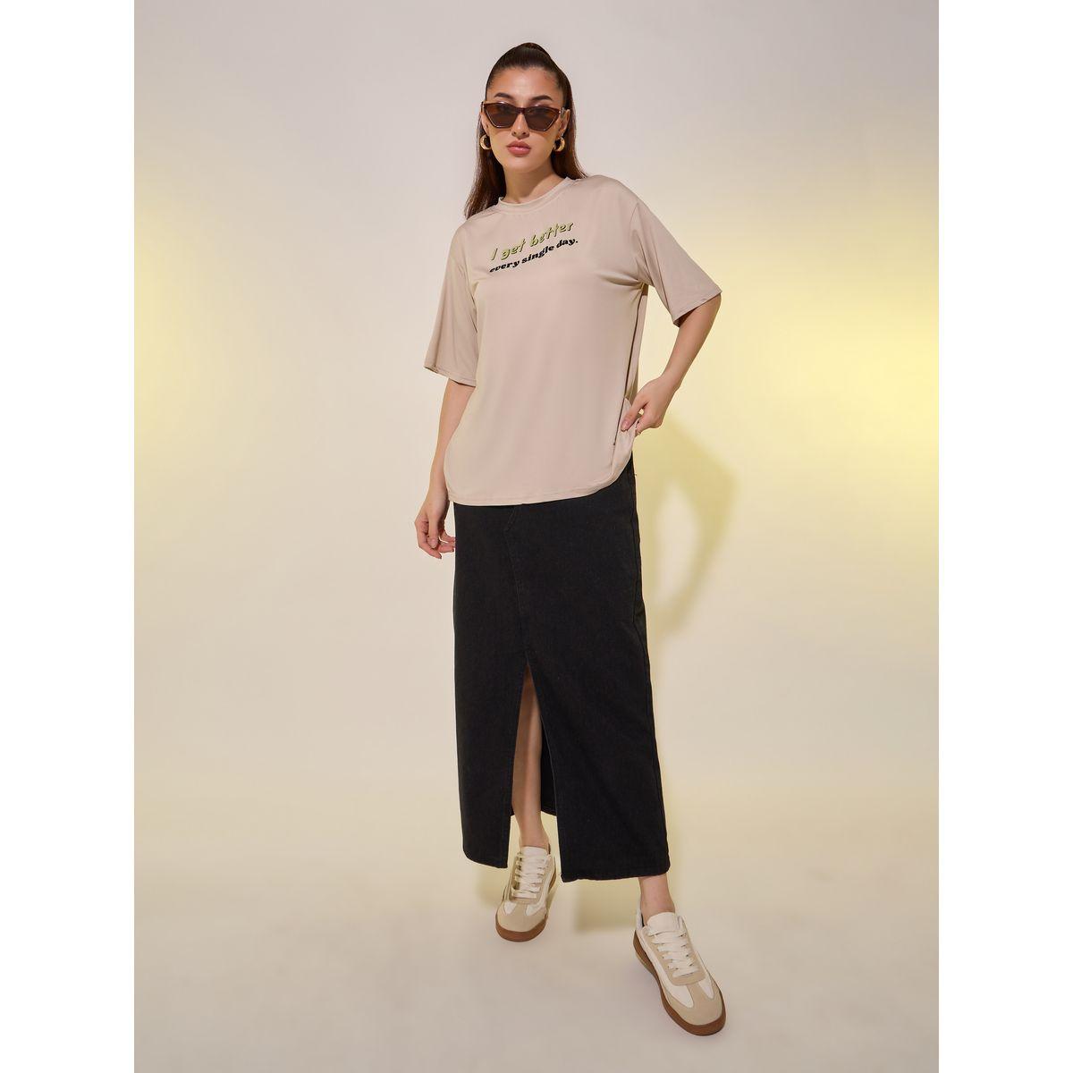 Styli Round Neck Slogan Print T-Shirt-women-clothing-tshirts-image-2
