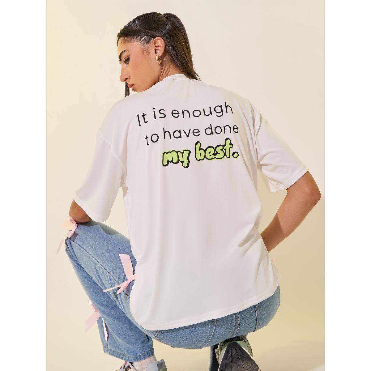 Styli Round Neck Back Slogan Print T-Shirt-women-clothing-tshirts-image-1