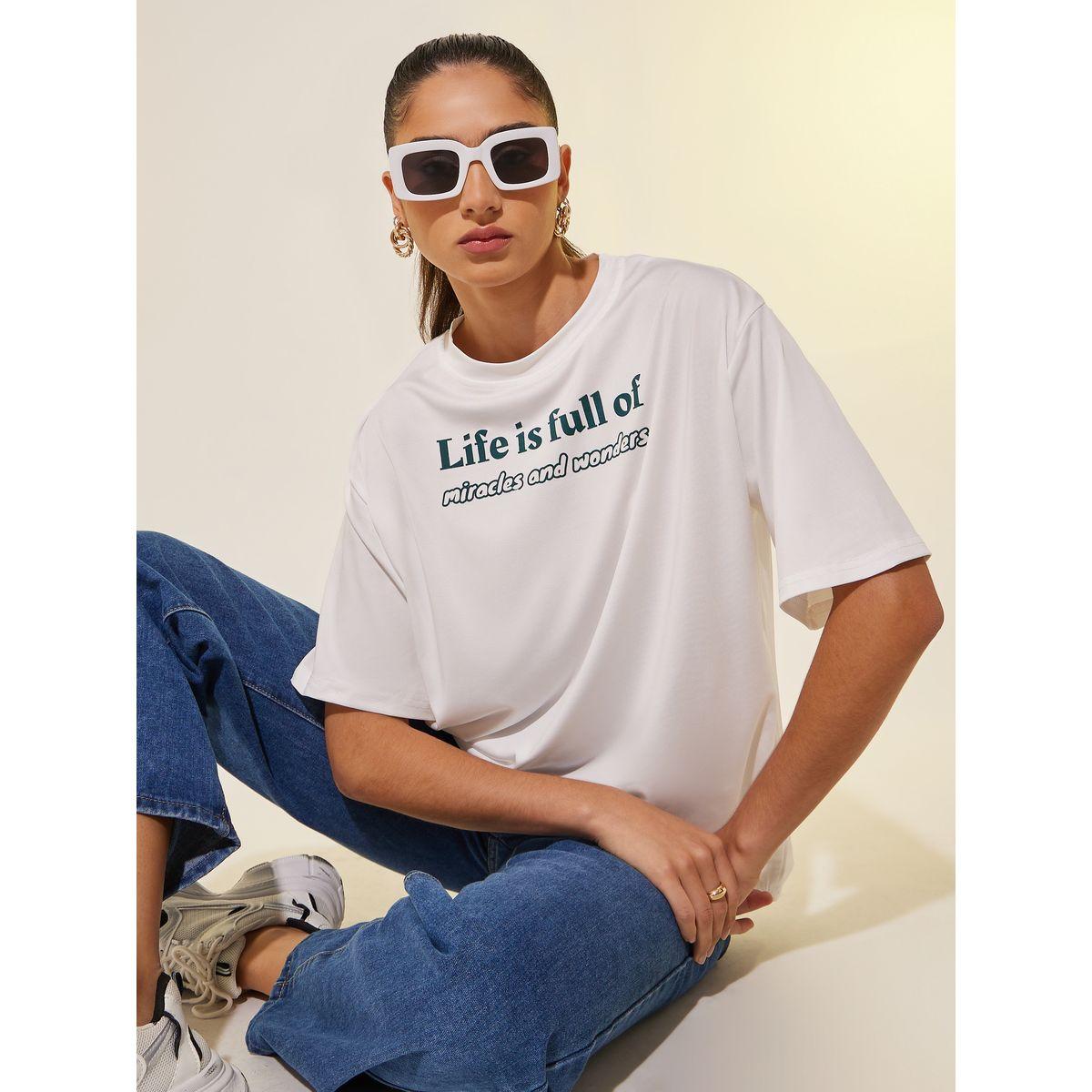 Styli Round Neck Slogan Print T-Shirt-women-clothing-tshirts-image-1