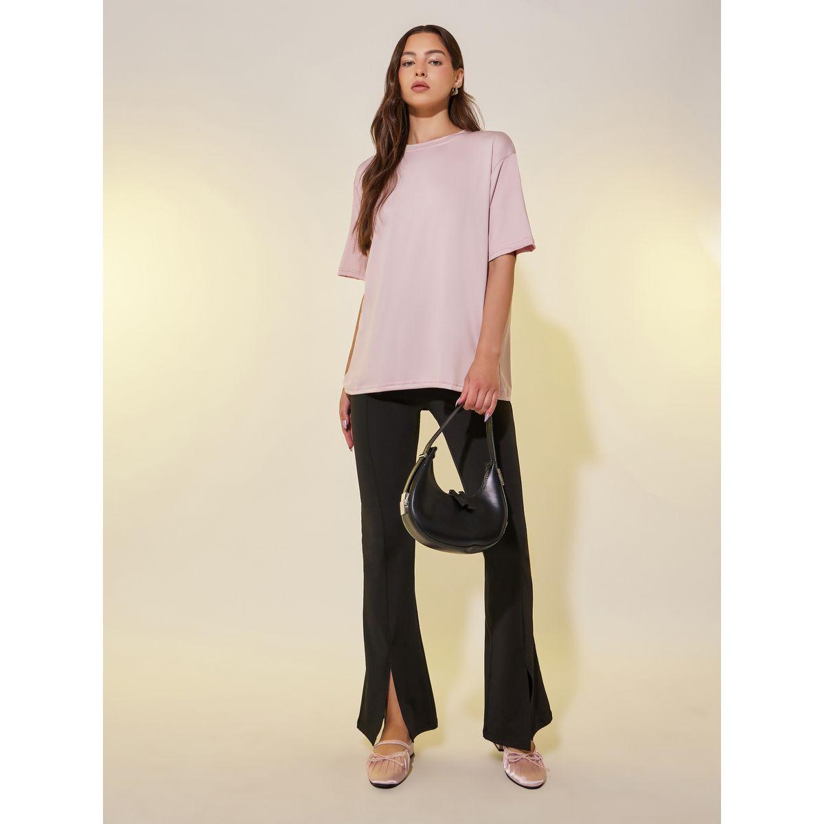 تيشيرت بقصة عادية وياقة دائرية-women-clothing-tshirts-image-3