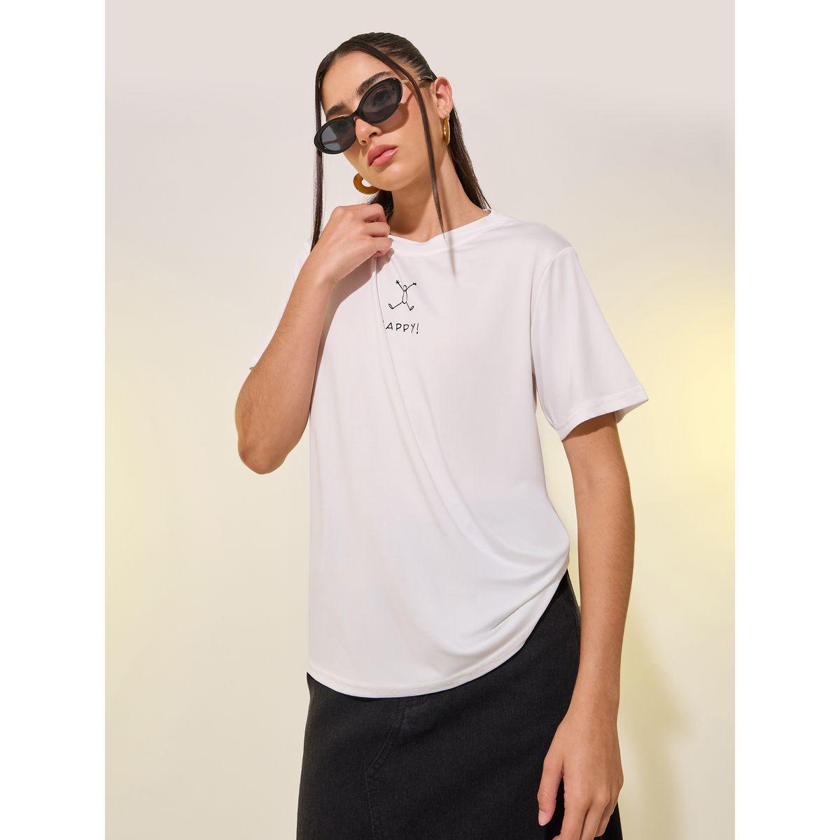 Styli Round Neck Graphic Print T-Shirt-women-clothing-tshirts-image-2