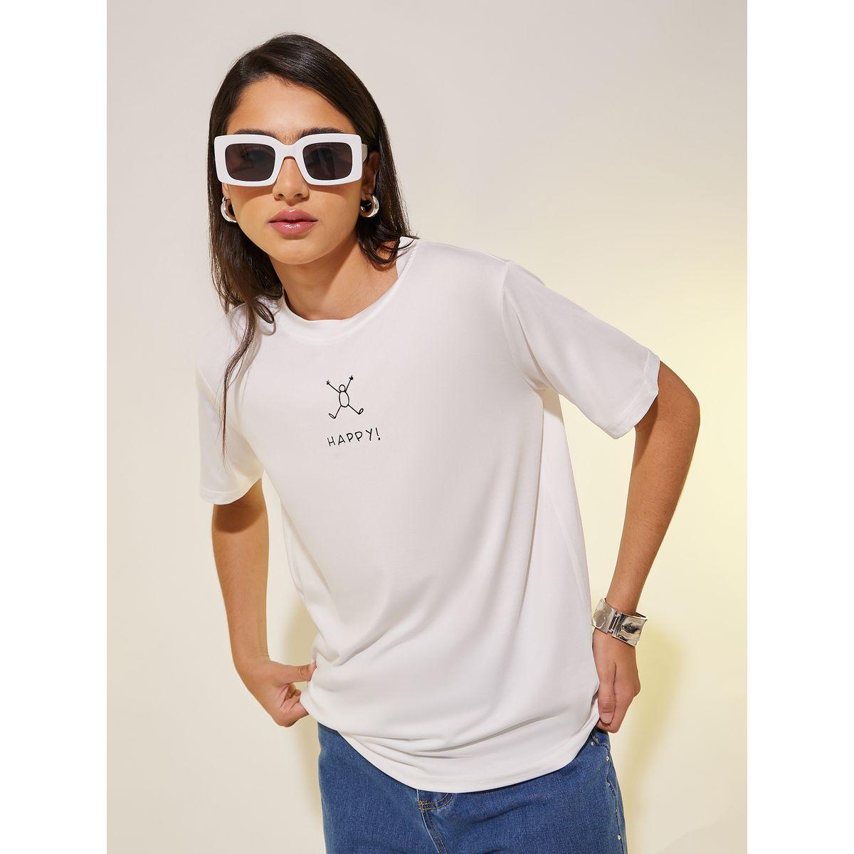 Styli Round Neck Graphic Print T-Shirt-women-clothing-tshirts-image-1
