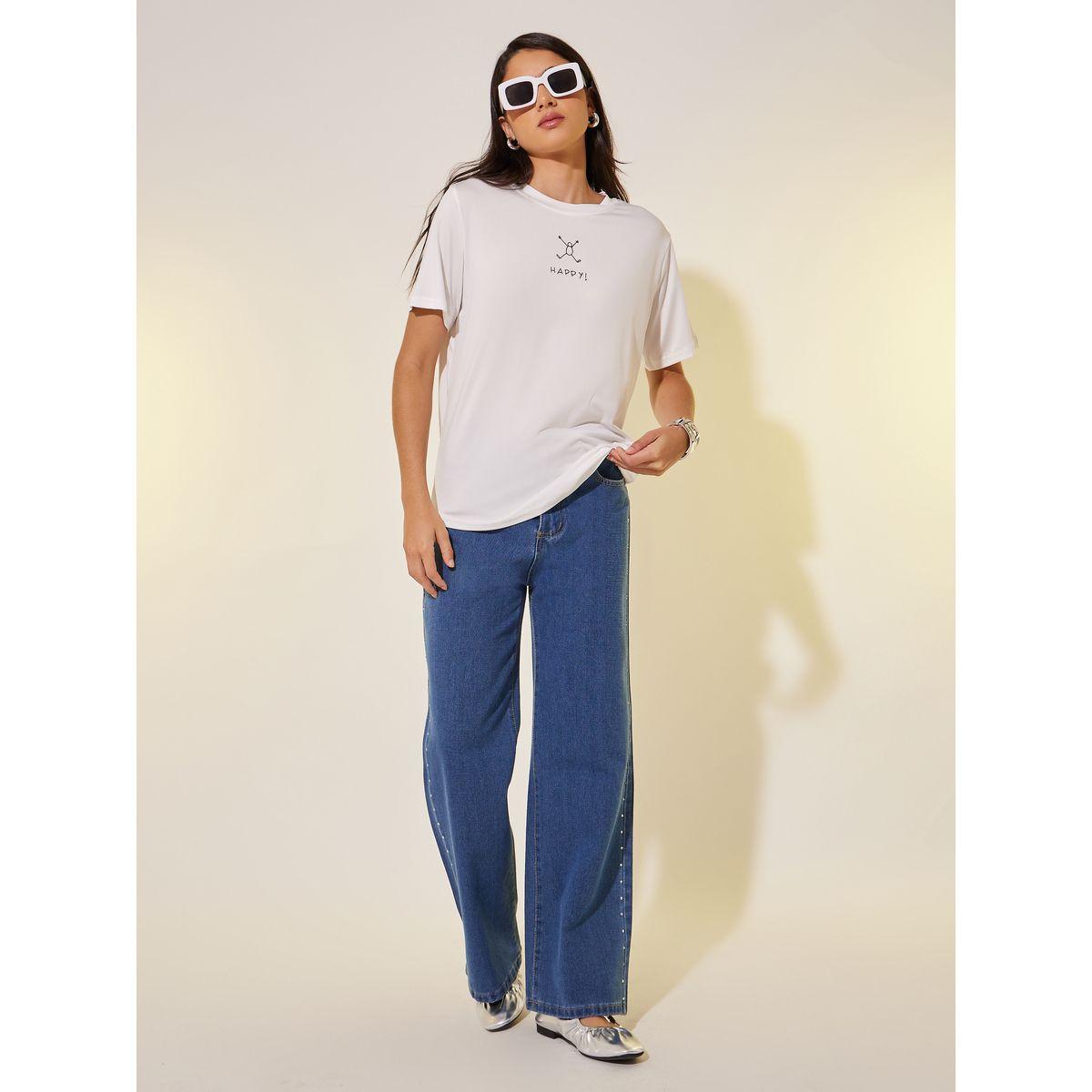 Styli Round Neck Graphic Print T-Shirt-women-clothing-tshirts-image-2