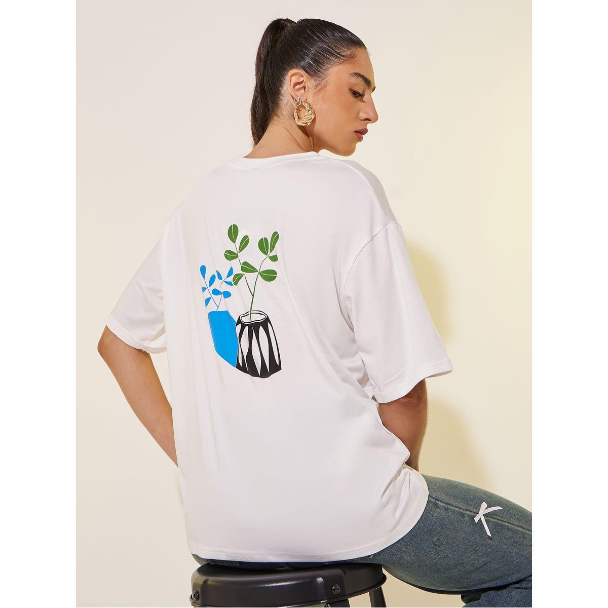 تيشيرت بياقة دائرية وطبعة جرافيك-women-clothing-tshirts-image-1