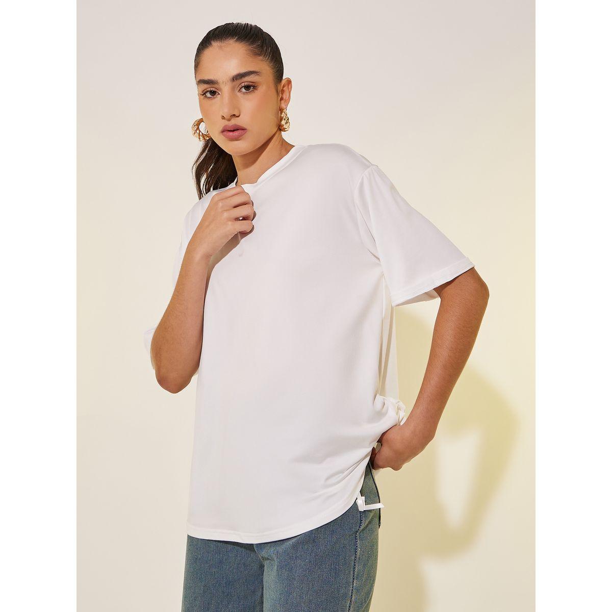 Styli Round Neck Back Graphic Print T-Shirt-women-clothing-tshirts-image-3