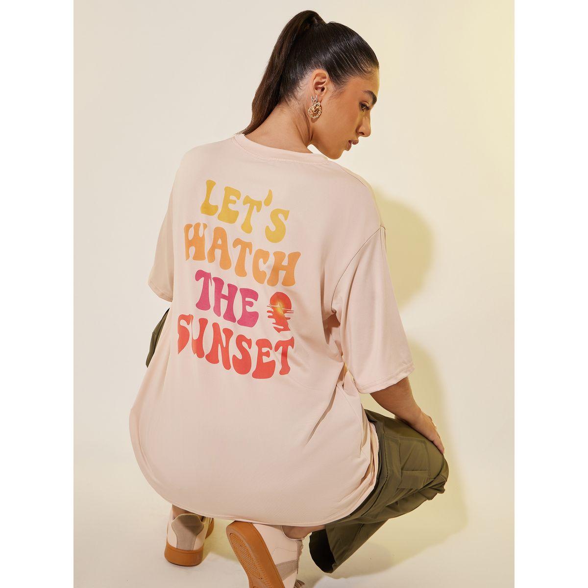 تيشيرت بياقة دائرية وطبعة كتابة-women-clothing-tshirts-image-5