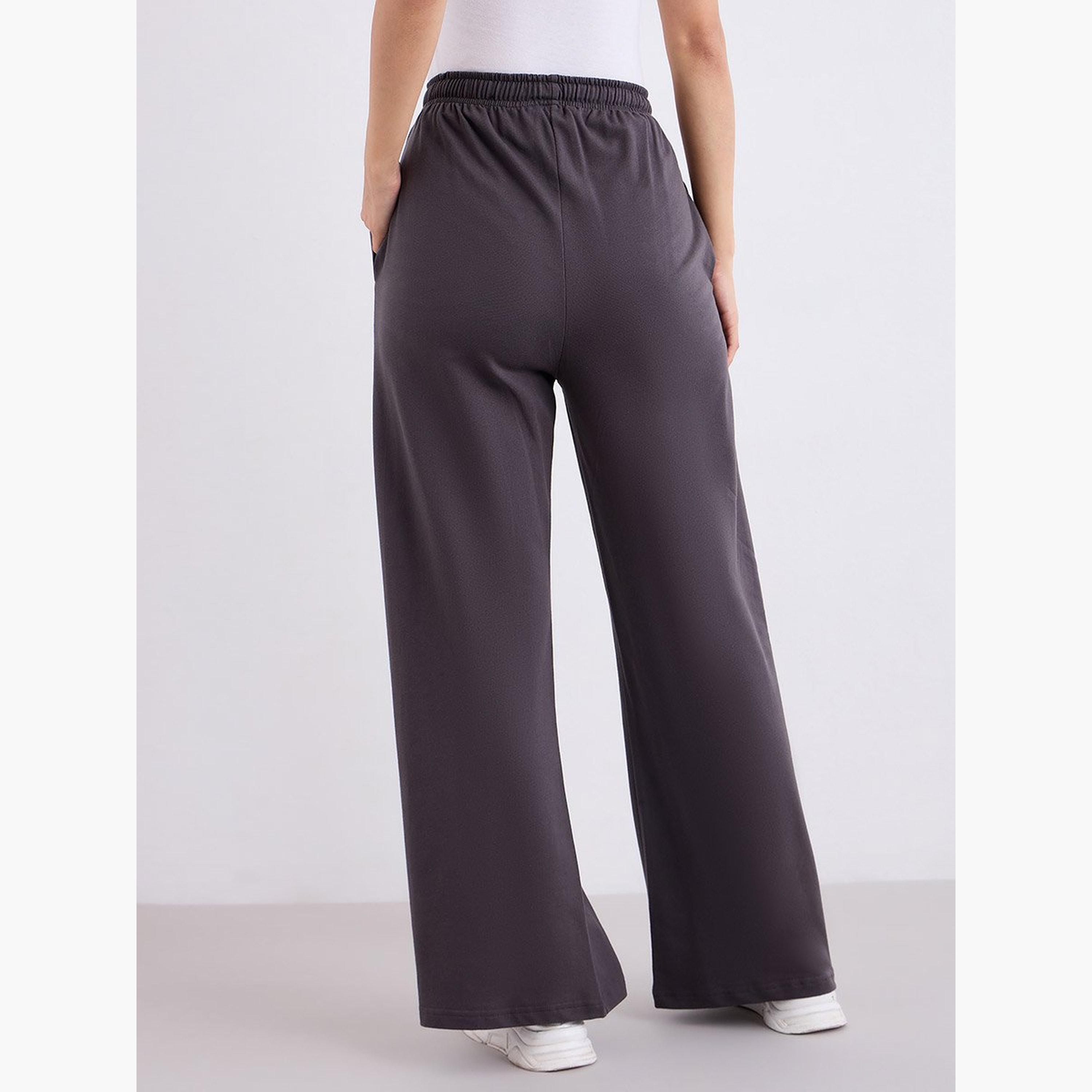 ستايلي - بنطال رياضي للنساء واسع الساق لون فحمي-women-clothing-bottoms-joggers-image-5