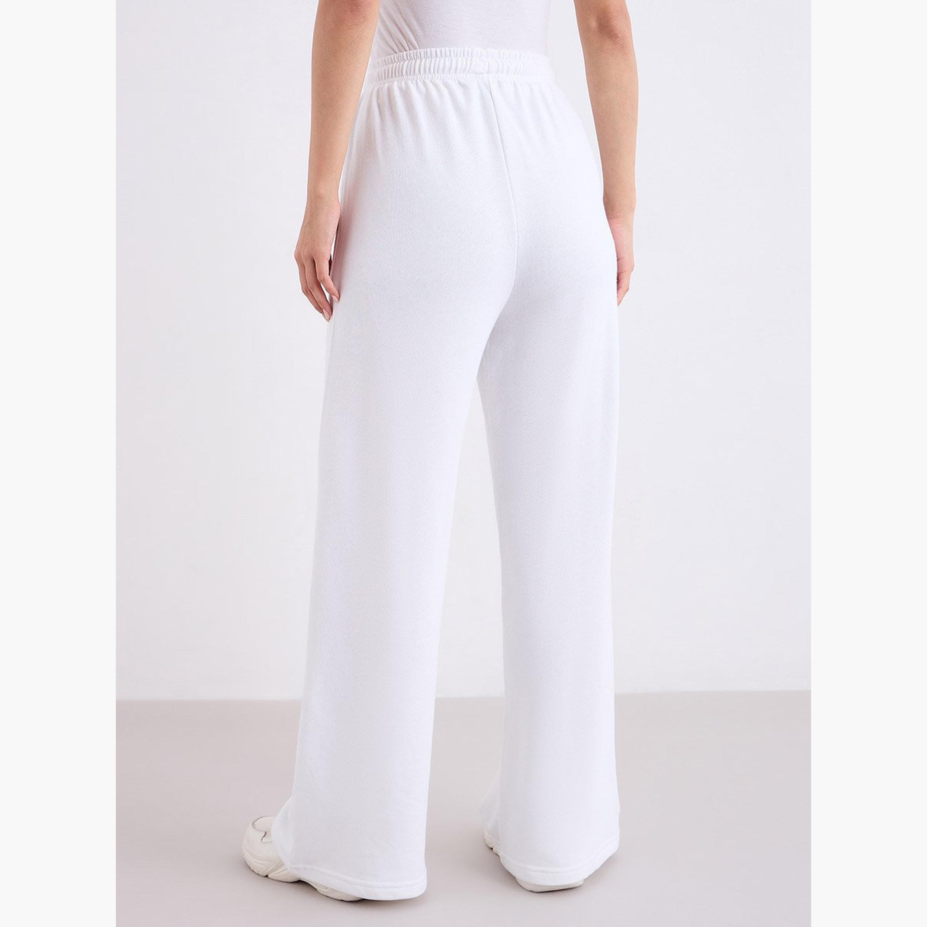Styli Women Off White Wide Leg Joggers-women-clothing-bottoms-joggers-image-5