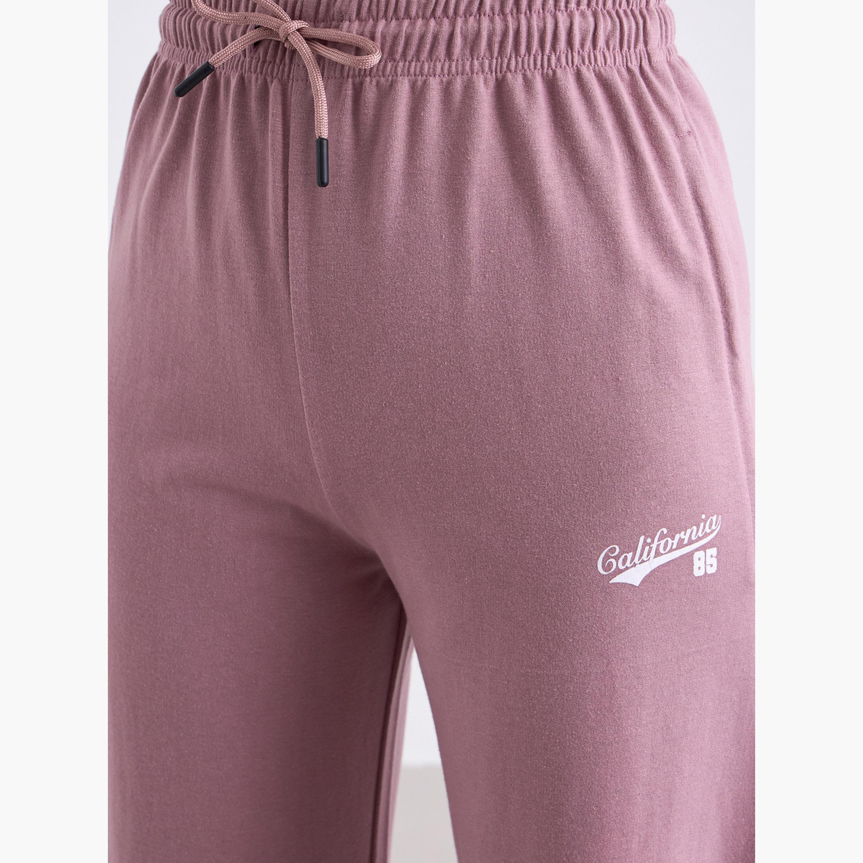 ستايلي - بنطال رياضي نسائي واسع الساق لون وردي-women-clothing-bottoms-joggers-image-4