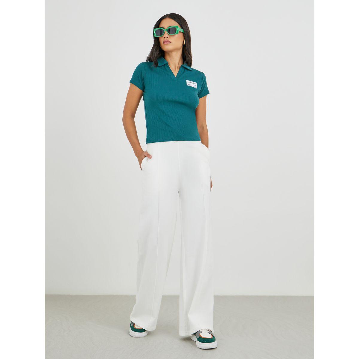 جوغر سادة بقصة مستقيمة وخصر مطاطي-women-clothing-bottoms-joggers-image-1