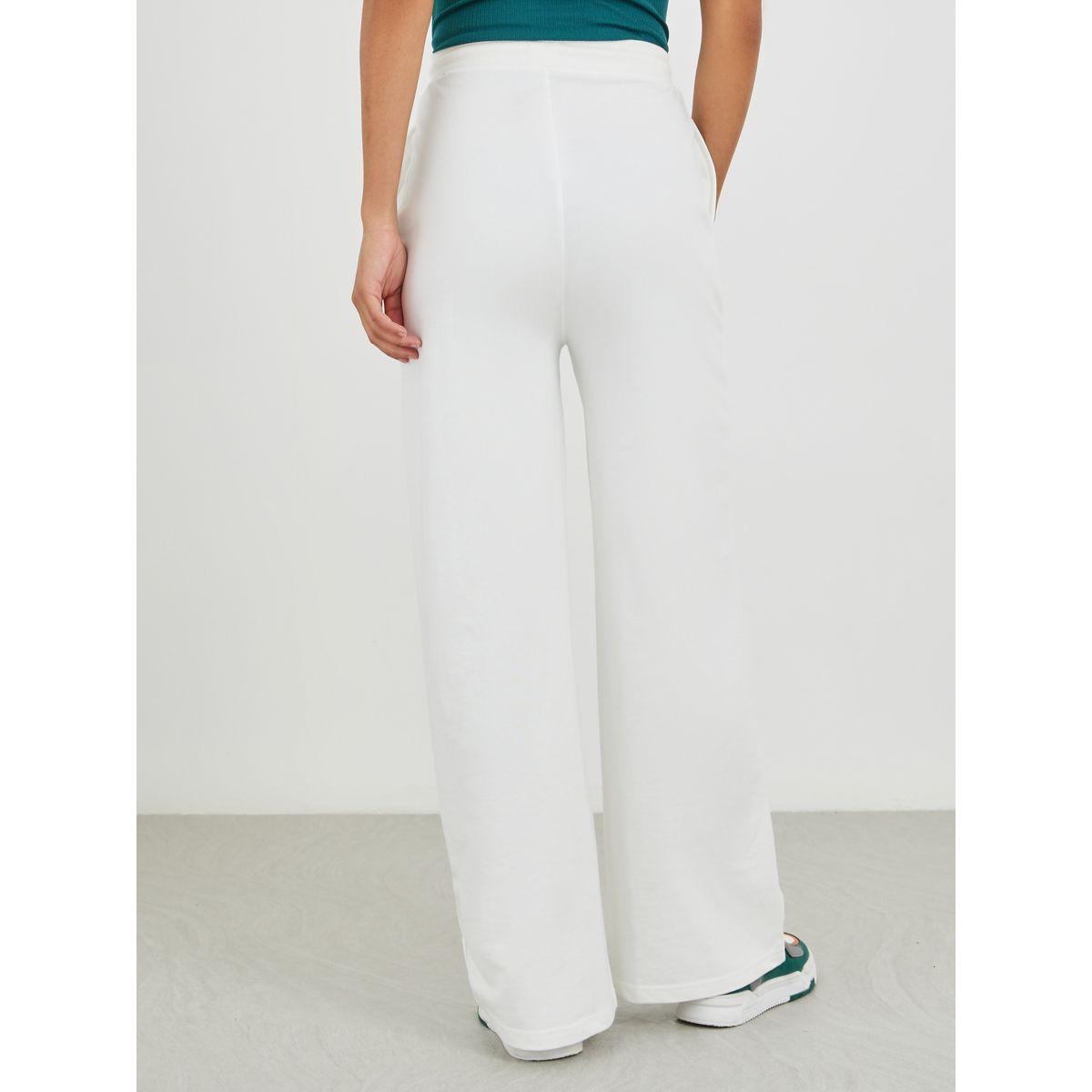 Styli Solid Pintuck Detail Straight Fit Joggers with Elasticated Waistband-women-clothing-bottoms-joggers-image-4