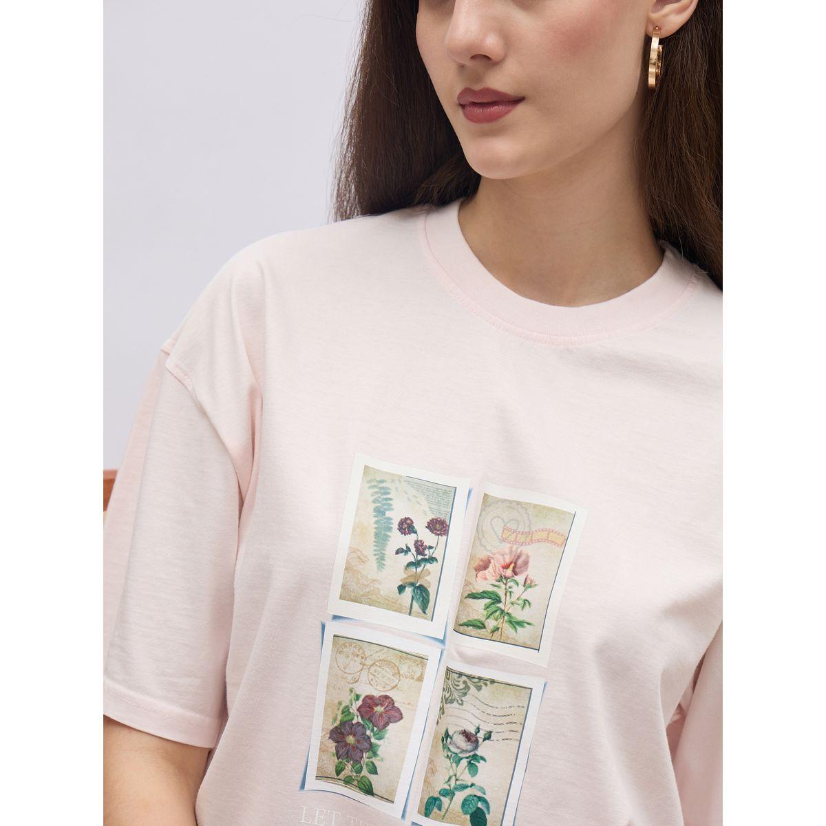 Styli Women Pink Acid Washed Oversized T-Shirt-women-clothing-tshirts-image-4