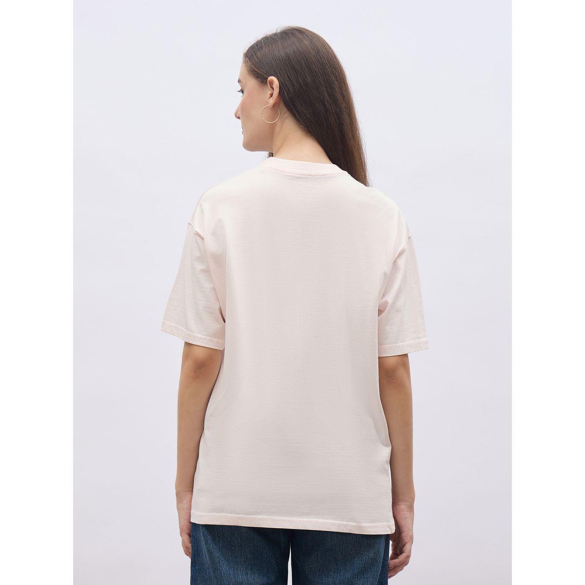 Styli Women Pink Acid Washed Oversized T-Shirt-women-clothing-tshirts-image-5