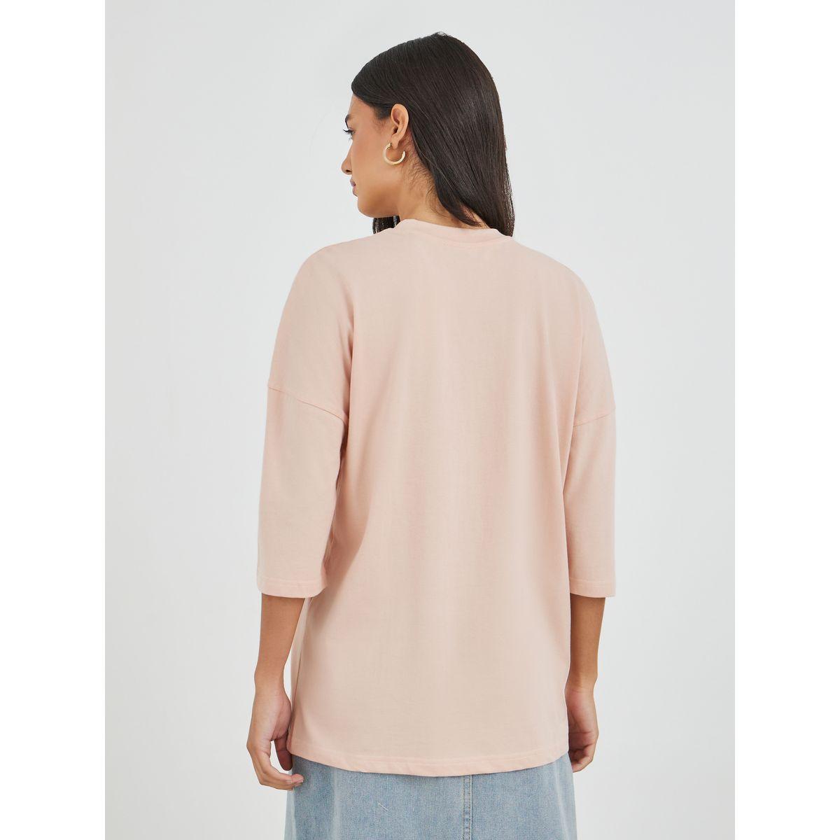 Styli Graphic Print Exaggerated Shoulder Oversized T-Shirt-women-clothing-tshirts-image-4