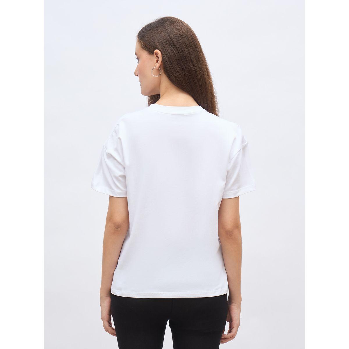 Styli White Palm Club Graphic Regular Fit T-Shirt-women-clothing-tshirts-image-5