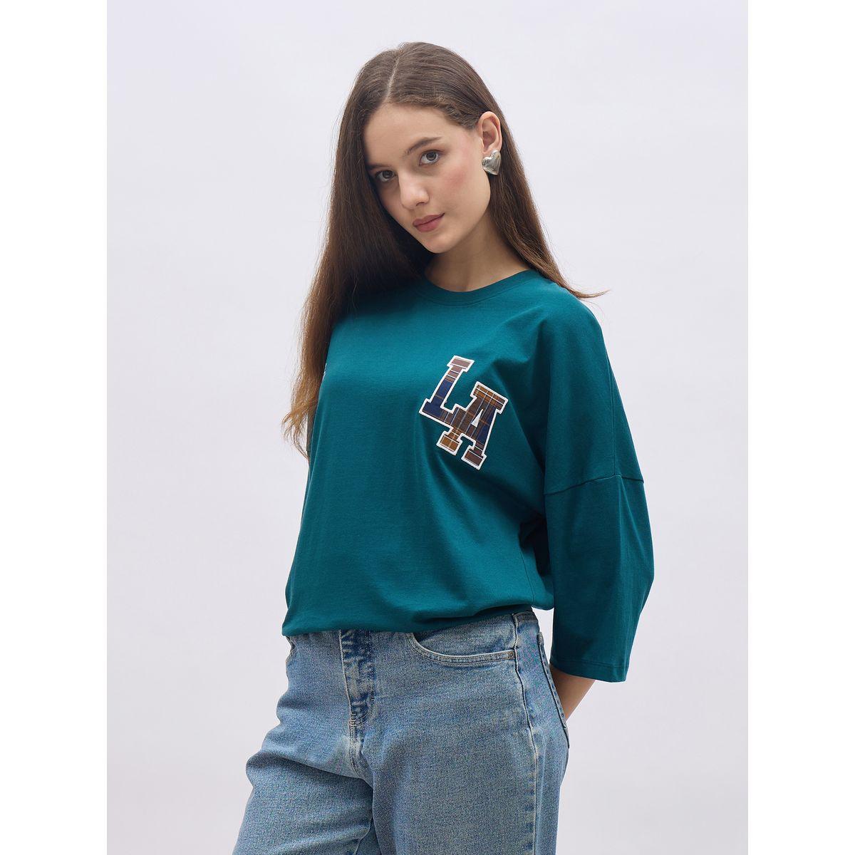تيشيرت فضفاض مطبع بطبعة جرافيك-women-clothing-tshirts-image-3